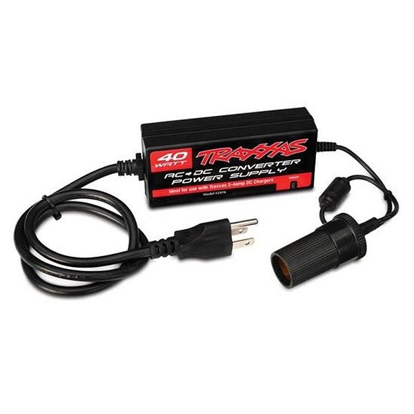 Adaptador Conversor Traxxas AC/DC 40W Modelo 2976 para Carregamento Eficiente
