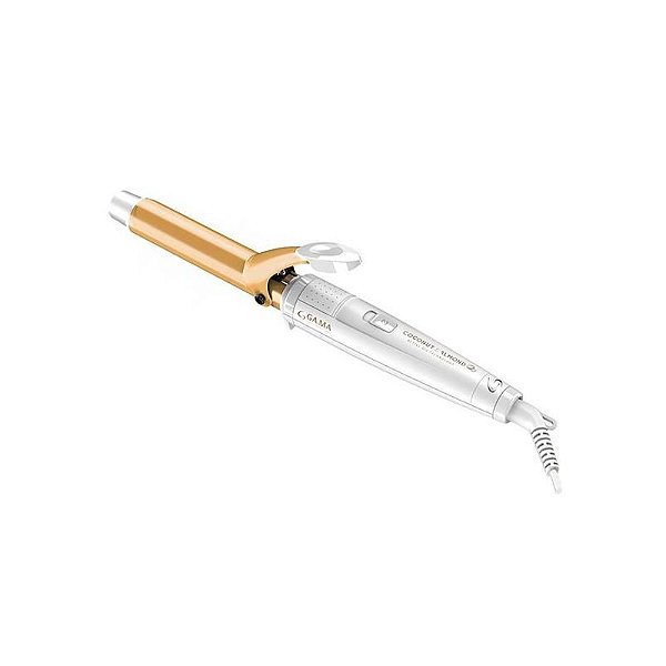 Modelador De Cabelo Gama Coco Amêndoa 220 C Bivolt - Branco/Dourado
