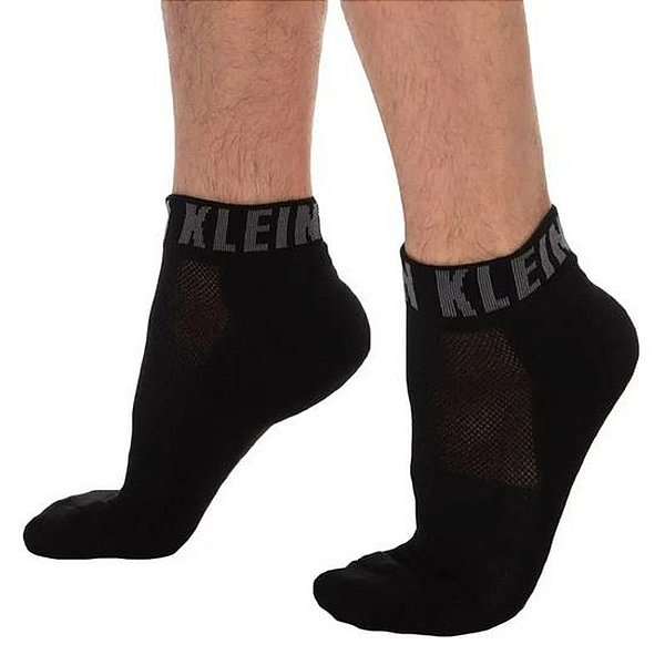 Meias Masculinas Calvin Klein Eca376-001-4046 Cor Preto