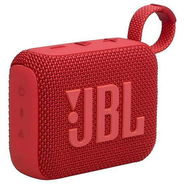 Caixa de Som JBL Go 4 - Bluetooth à Prova d'Água - 4.2W - Vermelha