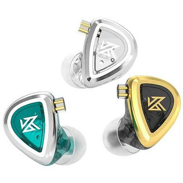 Fone de Ouvido In-Ear KZ Eda - 3 Pares Sem Microfone para Conforto e Qualidade de Som
