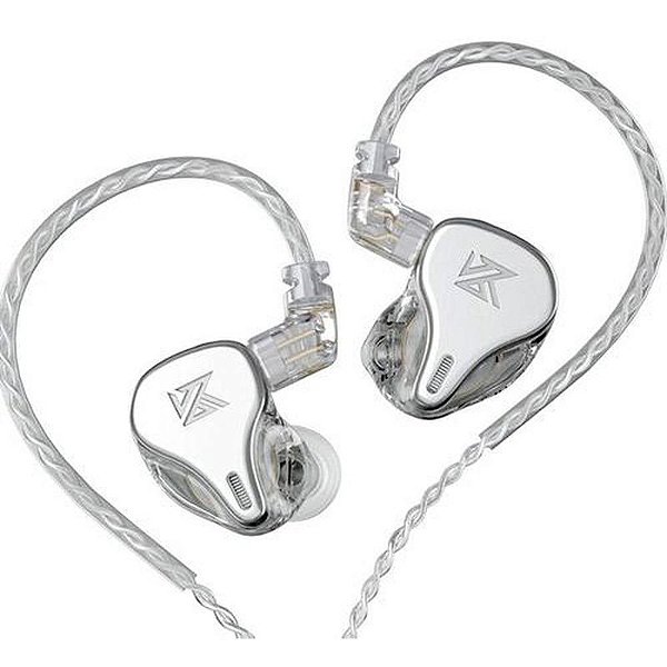Fone de Ouvido In-Ear KZ DQ6 com Microfone - Cor Prata