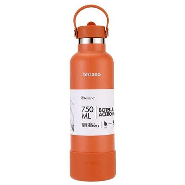 Garrafa Térmica Terrano 750ML - Cor Terracota, Isolamento Térmico Eficiente