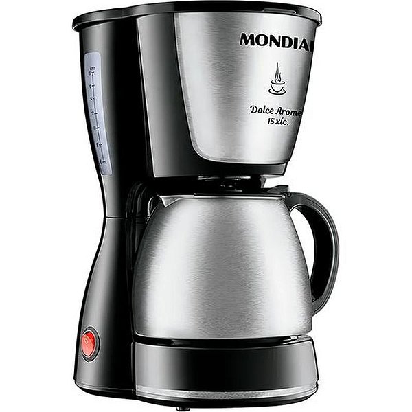 Cafeteira Mondial Dolce Arome C-34Ji-15X 110V - Prata E Preto Com Design Moderno