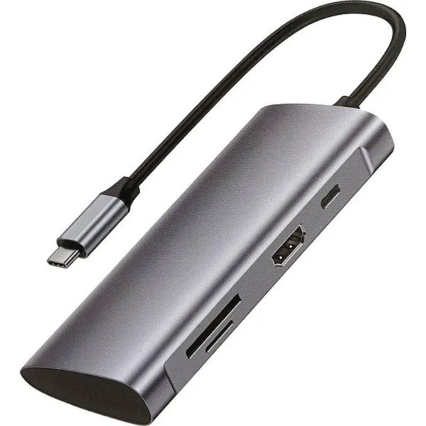 Docking Station HYE 7 em 1 - Adaptador USB-C Hub HYEHU71 para Conexões Versáteis