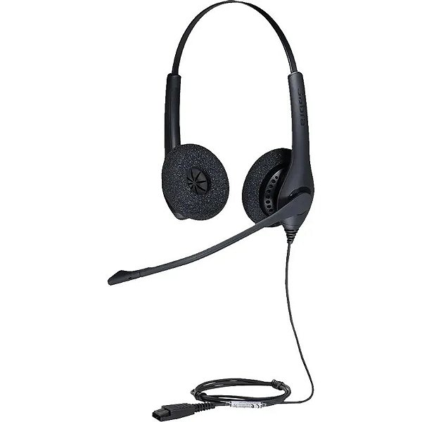 Fone de Ouvido Jabra GN Biz 1100 Duo QD - Cancelamento de Ruído, Preto