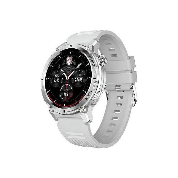 Relógio Inteligente FTX R20-SVW 1.39 IPS Bluetooth - Prata e Cinza