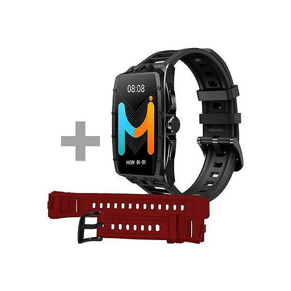 Smartwatch Imilab Imiki MB1 Bluetooth Preto com Pulseira Personalizada