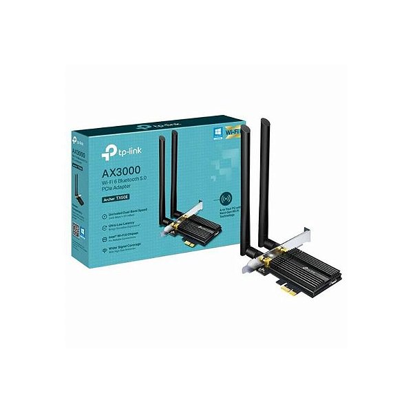 Adaptador Wi-Fi Bluetooth 5.0 TP-Link Archer TX50E PCI Express Dual Band