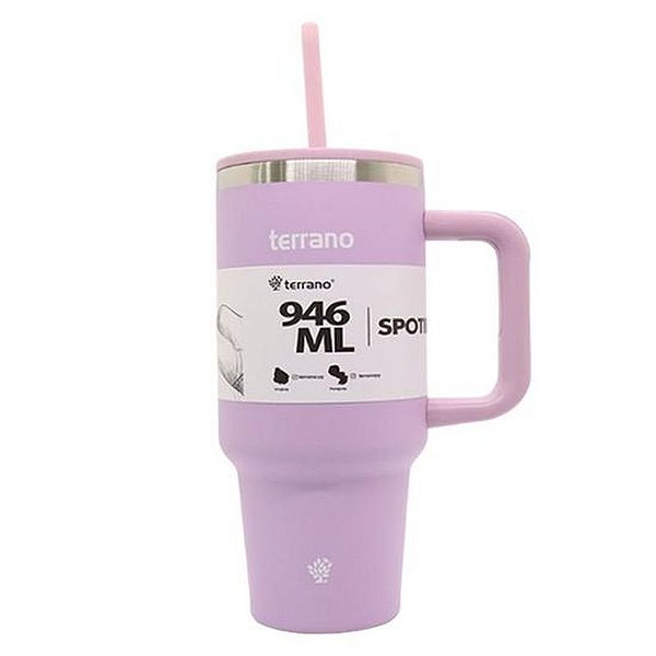 Copo Térmico Terrano Spotie 946ML - Cor Lavanda Premium