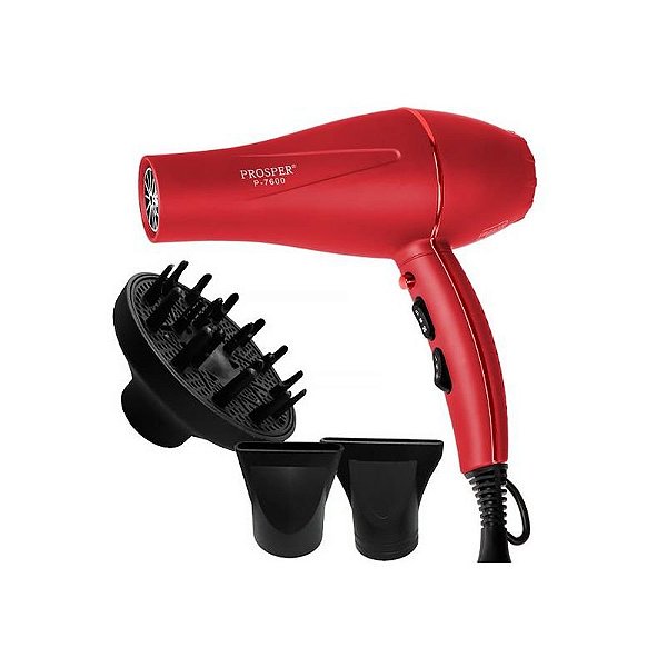 Secador de Cabelo Profissional Prosper P 7600 7.000W 110-120V Vermelho