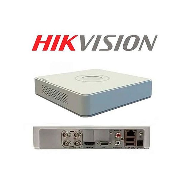 DVR Hikvision 4CH DS-7104HGHI-M1 1080P Branco H.265 - Sistema de Vigilância de Alta Definição