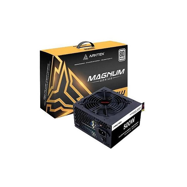 Fonte De Alimentação Arktek Voltron Ak-Atx500Ww 500W Certificação 80+ White