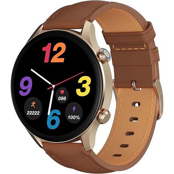Relógio Inteligente G-Tide R2 Pro - Bluetooth e Pulseira Extra - Dourado