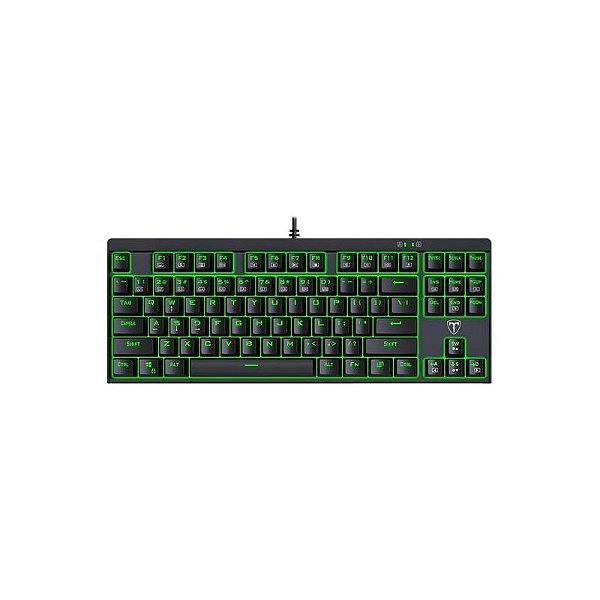 Teclado Gamer T-Dagger Corvette T-TGK302-BL com Switch Rainbow Azul - Preto