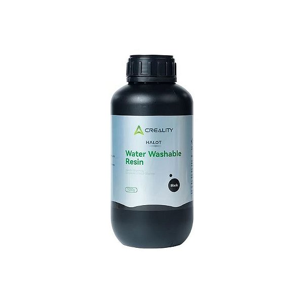 Resina Halot da Creality 1KG Lavável em Água para Impressora 3D - Cor Preta