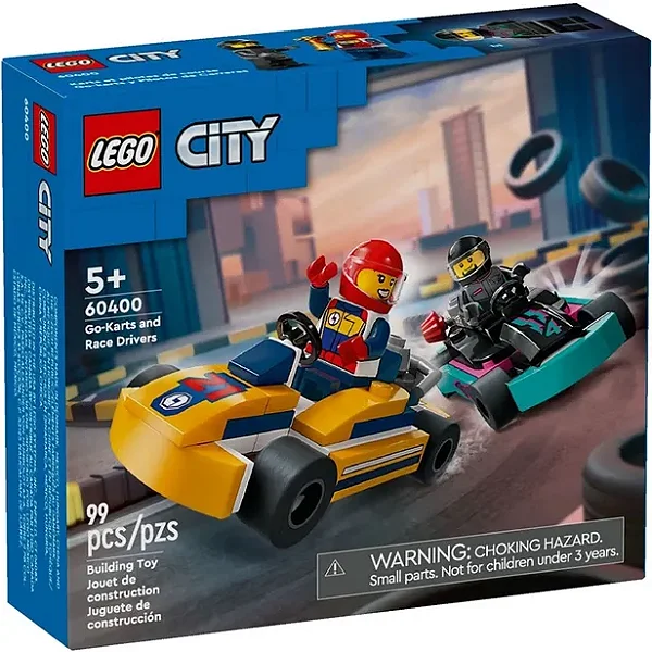 Cidade Lego: Go-Karts E Pilotos De Corrida - 60400 (99 Peças)