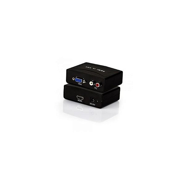Conversor De Vídeo Vga Para Hdmi Com Áudio Integrado.