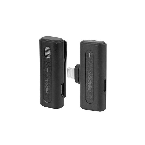 Microfone Sem Fio Yookie Ye15 Para Celular Lightning - Preto
