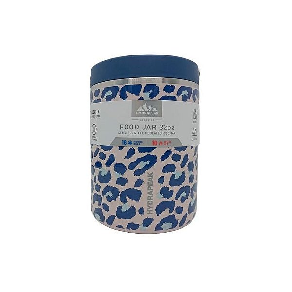 Marmita Térmica Hydrapeak Hp-Jar-32 739Ml - Estampa De Leopardo Rosa.