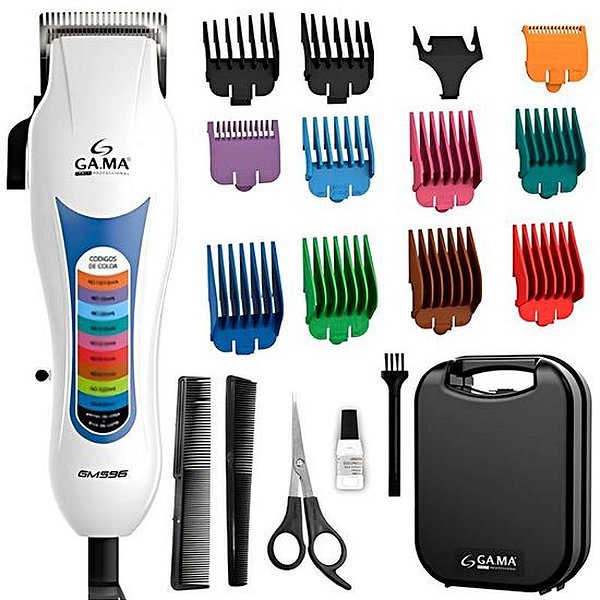 Máquina de Corte de Cabelo Gama GM-596 - 110V - Eficiente e Compacta - Cor Branca