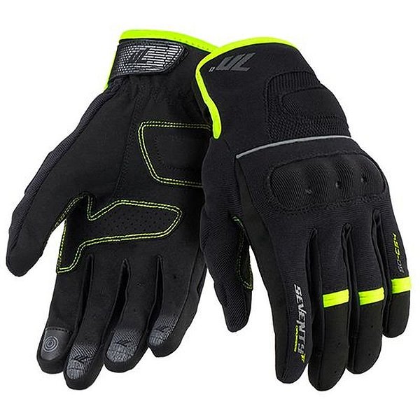 Luva de Motociclista Seventy Degrees SD-C54 Urban Verão - Tamanho M - Preto e Amarelo