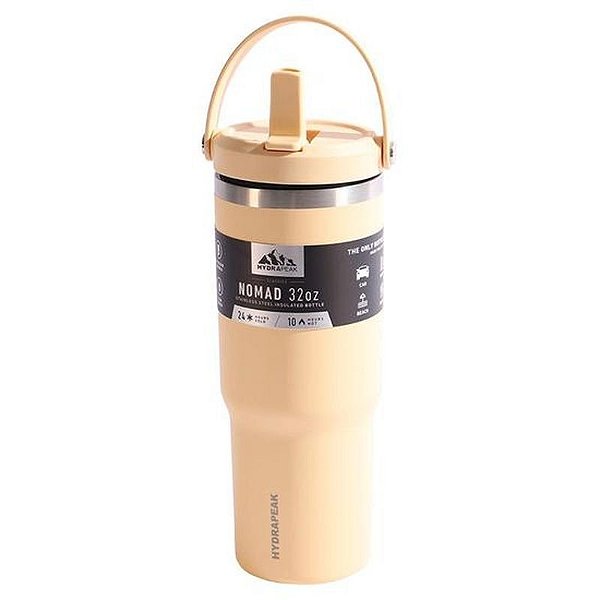 Garrafa Térmica Hidrapeak 946ML Bege - Ideal para Bebidas Quentes e Frias