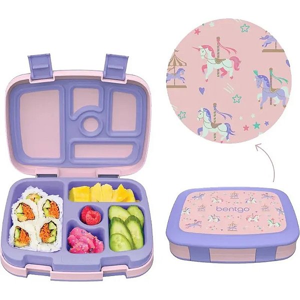 Mochila Térmica Infantil Bentgo Kids - Design de Unicórnios Magicos BGKDPT-CSL