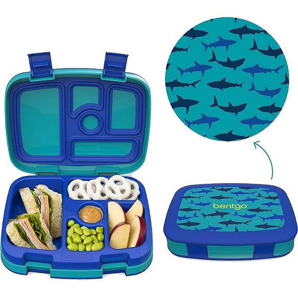 Mochila Térmica Escolar Bentgo Kids - Design Tubarões BGKDPT-SHK