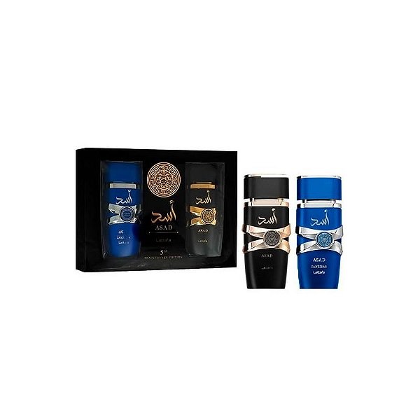 Kit de Perfume Masculino Lattafa Asad + Asad Zanzibar 2x100ML