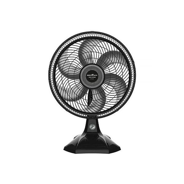 Ventilador de Mesa Britania BVT400 - 3 Velocidades, 6 Pás, 220V, Preto