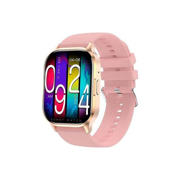 Relógio Inteligente G-Tide S3 Pro com Bluetooth e Pulseira Extra - Rosa