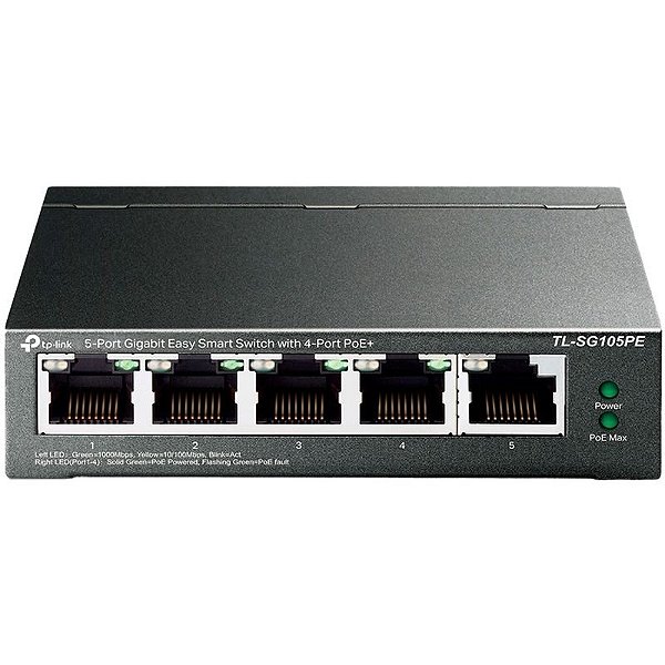 Switch Gigabit TP-Link Tl-SG105PE 5 Portas c/ PoE+4