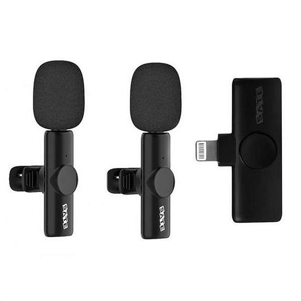 Microfone Sate A-MK232 com Conexão Lightning - Preto (Dual Microfone)