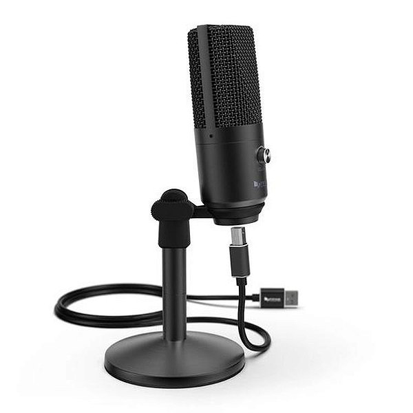 Microfone Condensador Cardioide USB Fifine K670B - Preto Profissional