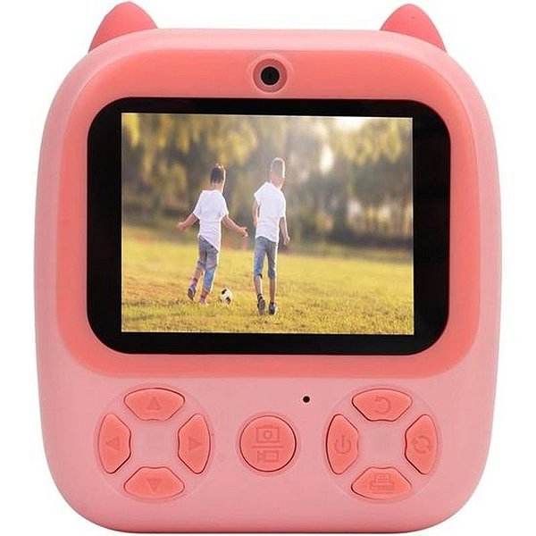Câmera Infantil Satellite A-DV916 Rosa com Impressora USB-C e Resolução de 0.9MP
