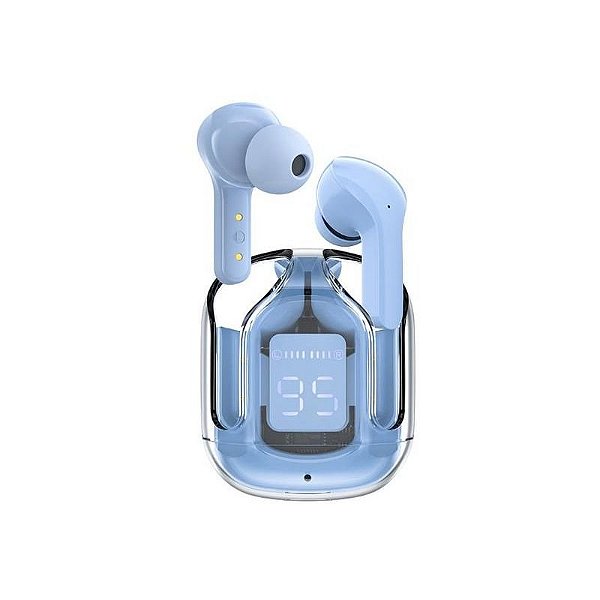 Fones de Ouvido Bluetooth Acefast T6 na Cor Azul Gelo