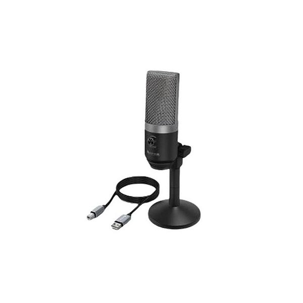 Microfone Condensador USB Fifine K6701 - Prata e Preto
