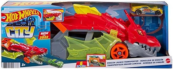 Caminhão de Resgate Dragão Hot Wheels City -