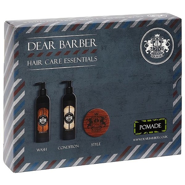 Kit Cuidados com o Cabelo Barbearia Dear Barber Essências Pomada