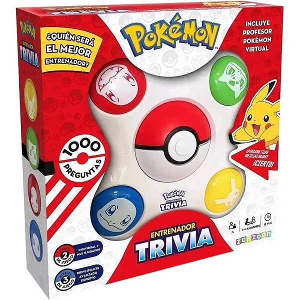 Jogo de Tabuleiro Pokémon Treinador Trivia Zanzoon