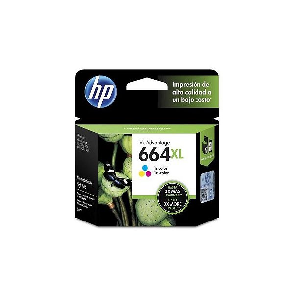 Suprimentos De Impressão Hp 664Xl Tricolor - Cf6V30Al