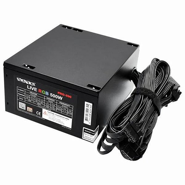 Fonte De Alimentação Satellite Pro590 500W Atx Rgb