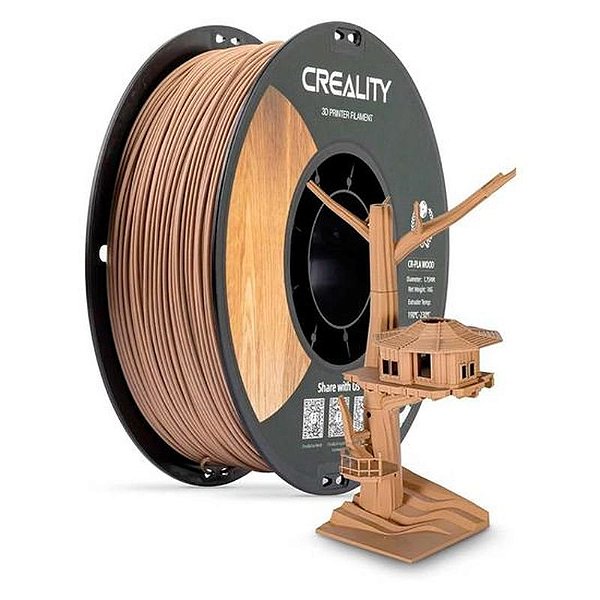 Filamento de Madeira Creality CR 1KG 1.75MM para Impressoras 3D