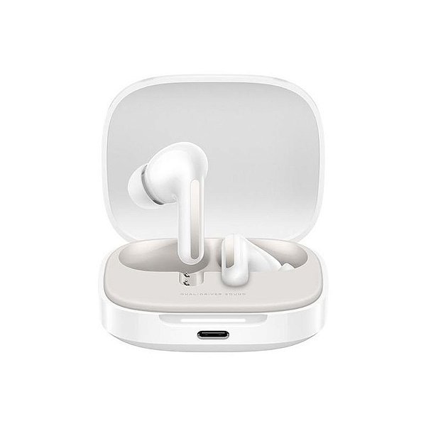 Fones de Ouvido Sem Fio Xiaomi Redmi Buds 6 M2429E1 com Cancelamento de Ruído - Branco Nuvem