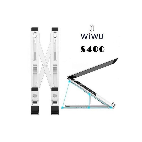 Suporte Ajustável para Laptop Wiwu S-400 - Ergonomia e Estilo para Seu Espaço de Trabalho
