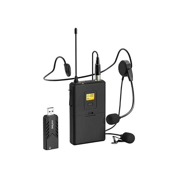 Microfone Sem Fio Condensador Fifine K031B - Cor Preta