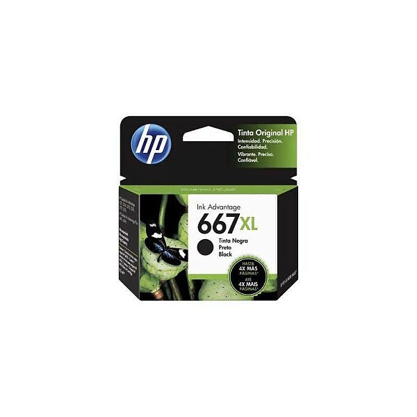 Cartucho de Tinta HP 667XL Preto 8,5ML Compatível sem Chip (2775)
