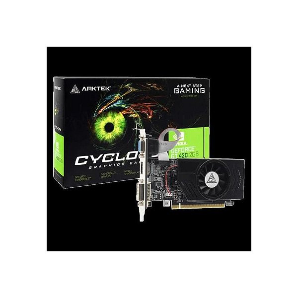 Placa de Vídeo Arktet Cyclops Gaming Nvidia Geforce GT-420 2GB DDR3 - Performance Ideal para Jogos
