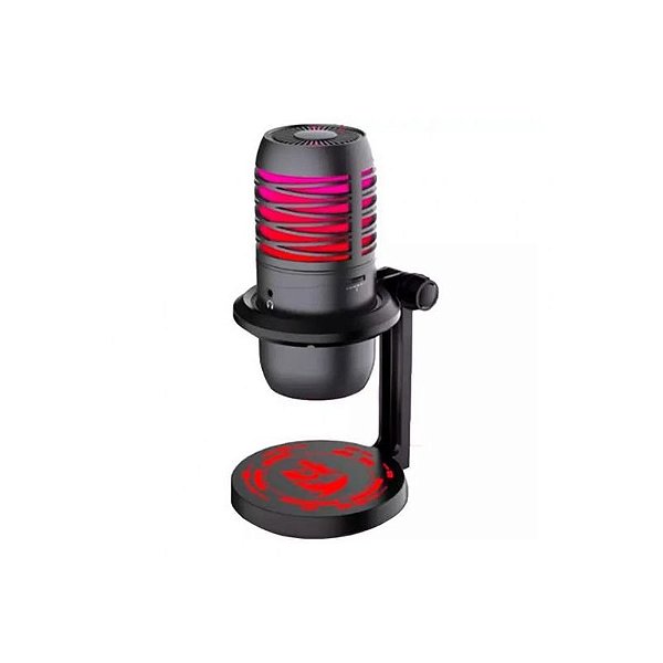 Microfone Gamer RGB Redragon Nebula GM211 - Preto, Alta Qualidade de Som